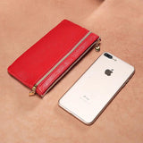 Vintage Women Coin Purse Leather Zipper Small Oil Cowhide Wallet