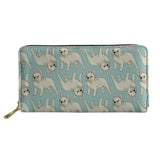 Bulldog Pattern Long Wallets Zipper Phone Bag for Girls Animals Clutch Purse