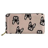 Bulldog Pattern Long Wallets Zipper Phone Bag for Girls Animals Clutch Purse