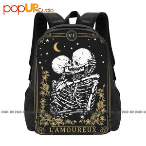 Vintage Tarot Card Valentine Backpack Bookbag for Travel