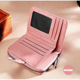 Oil Wax RFID Small Wallet Women Clutch Bag