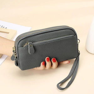 Women's Leather Wallets Multifunction Purses High Cow Leather Clutch Bags