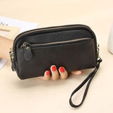 Women's Leather Wallets Multifunction Purses High Cow Leather Clutch Bags