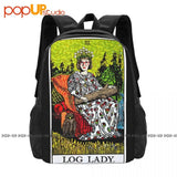 Log Lady Twin Peaks Backpack Large Capacity Schoolbag