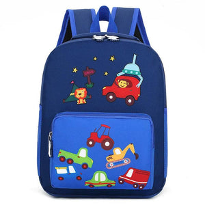Kids Car Cartoon School Bag Boys Lightweight Backpack