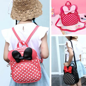 Cute Cartoon Bow Tie Girl's School Backpack