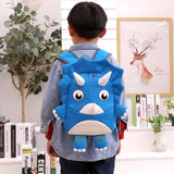 3D Triceratops School Bags for Boys Girls Animals Children Bags Toddler Kids Sch