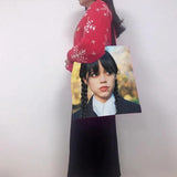 Wednesday Addams Shoulder Bag Canvas Tote Grocery Ec