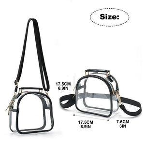 Clear Crossbody Shoulder Bag for Women Handbag Sports Work Travel Workout