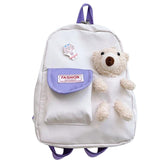 Cute Bear Toy School Bag for Girls Kids Kindergarten