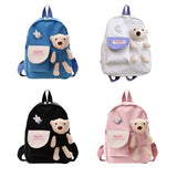 Cute Bear Toy School Bag for Girls Kids Kindergarten