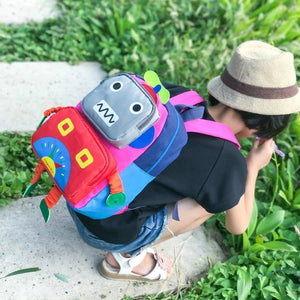 Children Animal Backpack Cartoon Plush Robot Backpacks Toddler School Bag