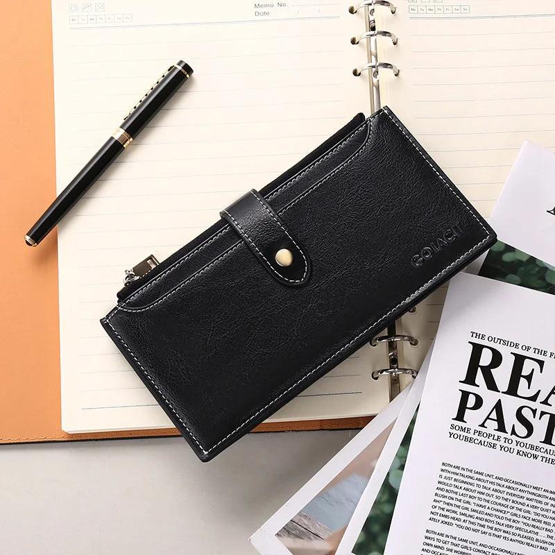 Women's Large Capacity Oil Wax Cow Bag Wallet