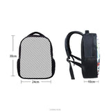 12 Inch Wednesday Addams Backpack for Nevermore Academy Kids