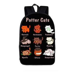 Funny Stranger Cat Backpack Creative Polyester Comfortable Student School Bags