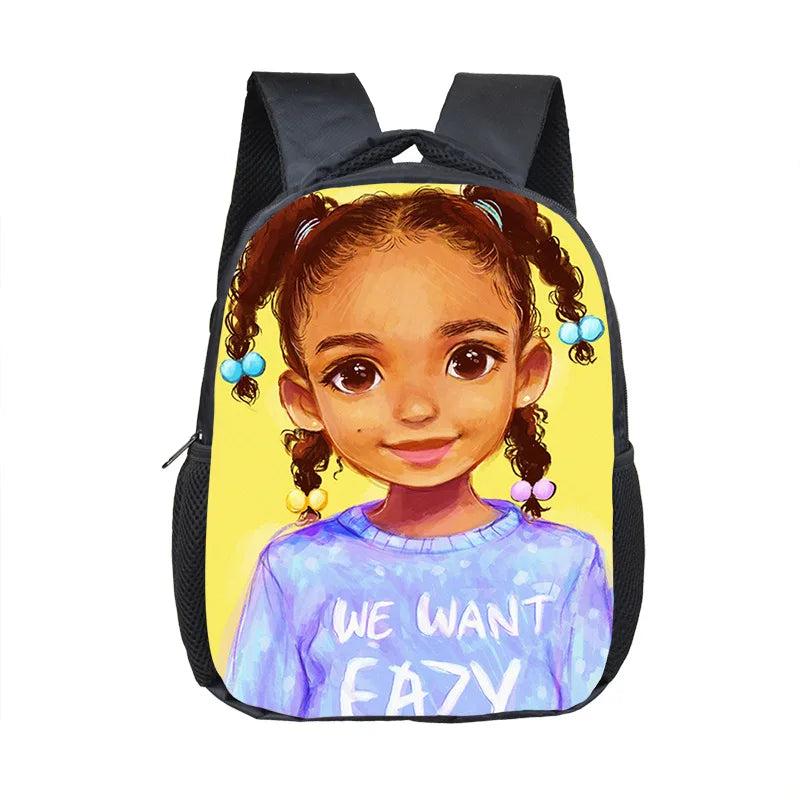 African Girls Kindergarten Schoolbag Children Backpack