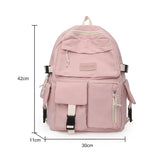 Large Capacity Canvas Student School Bookbag Rucksack