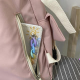 Large Capacity Canvas Student School Bookbag Rucksack