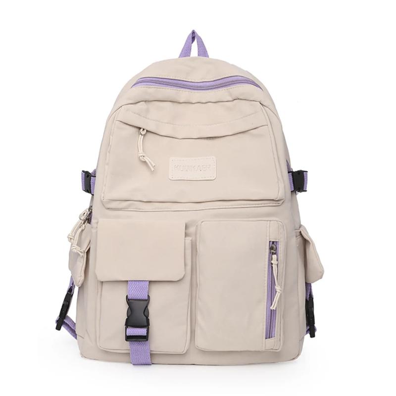 Large Capacity Canvas Student School Bookbag Rucksack