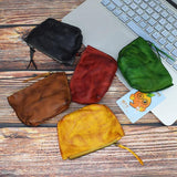 Veg-Tanned Leather Wallet Men's Short High-Quality Cowhide Zipper Wallet