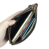 Crazy Horse Leather Men's Wallet Long Hand-Held Bag First Layer Cowhide