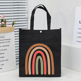 Rainbow Print Kids Tuition Bag Waterproof School Bags Boys Girls Large Capacity