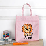 Personalized Kids Library Tote Bag with Name Reading Books Bag