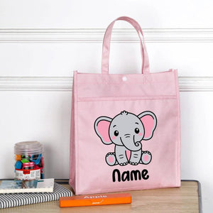 Personalized Kids Library Tote Bag with Name Reading Books Bag