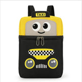 Cartoon Car Canvas Schoolbag for Boys 2-6 Years