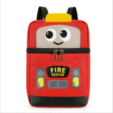 Cartoon Car Canvas Schoolbag for Boys 2-6 Years