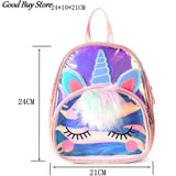 Waterproof PVC Laser School Bag Children Kids Unicorn Jelly Backpack Mochilas