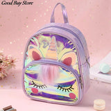 Waterproof PVC Laser School Bag Children Kids Unicorn Jelly Backpack Mochilas