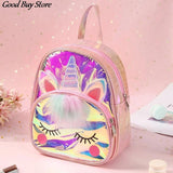 Waterproof PVC Laser School Bag Children Kids Unicorn Jelly Backpack Mochilas