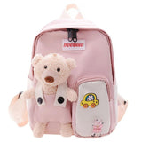 Bear Canvas School Bags For Kids Kindergarten Backpacks Girls Boy