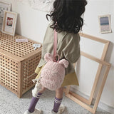 Kids Toddler Plush Backpack Bunny Ear Kindergarten School Bag