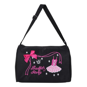 Kids Girls Ballet Dance Bag Shoulder Duffel with Zipper