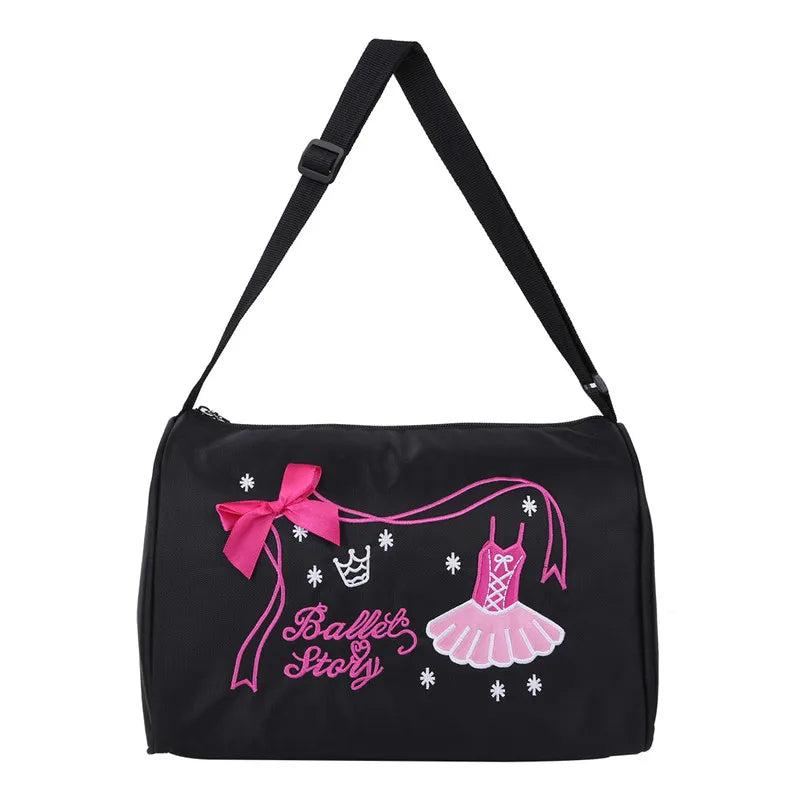 Kids Girls Ballet Dance Bag Shoulder Duffel with Zipper