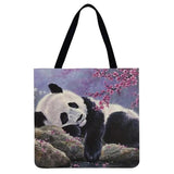 40*40cm Linen Student Book Bags Women Shopping Tote Handbags