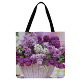 40*40cm Linen Student Book Bags Women Shopping Tote Handbags