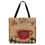 40*40cm Linen Student Book Bags Women Shopping Tote Handbags