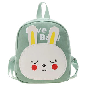 Girls' Cartoon Animal Canvas Pink Backpack