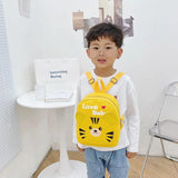 Girls' Cartoon Animal Canvas Pink Backpack