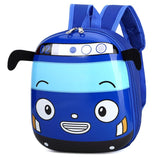 3D Cartoon Bus Toddler Backpack Small Kindergarten Children School Bag