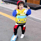 3D Cartoon Bus Toddler Backpack Small Kindergarten Children School Bag