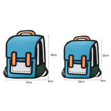 Cartoon Waterproof Student Backpack Smooth Zipper Unisex Book Storage