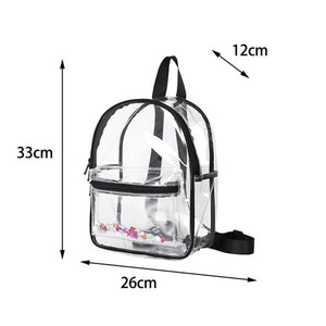 Clear PVC Waterproof Backpack Adjustable Strap for Travel Work Sport