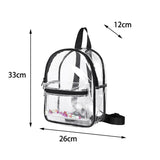 Clear PVC Waterproof Backpack Adjustable Strap for Travel Work Sport