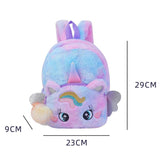 Cartoon Plush Backpack Pony Backpack Kids School Bag Kindergarten