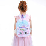 Cartoon Plush Backpack Pony Backpack Kids School Bag Kindergarten
