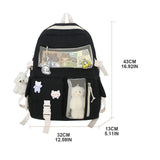 Japanese Style Cartoon Schoolbag Double Shoulder Bag for Teenage Girl Students